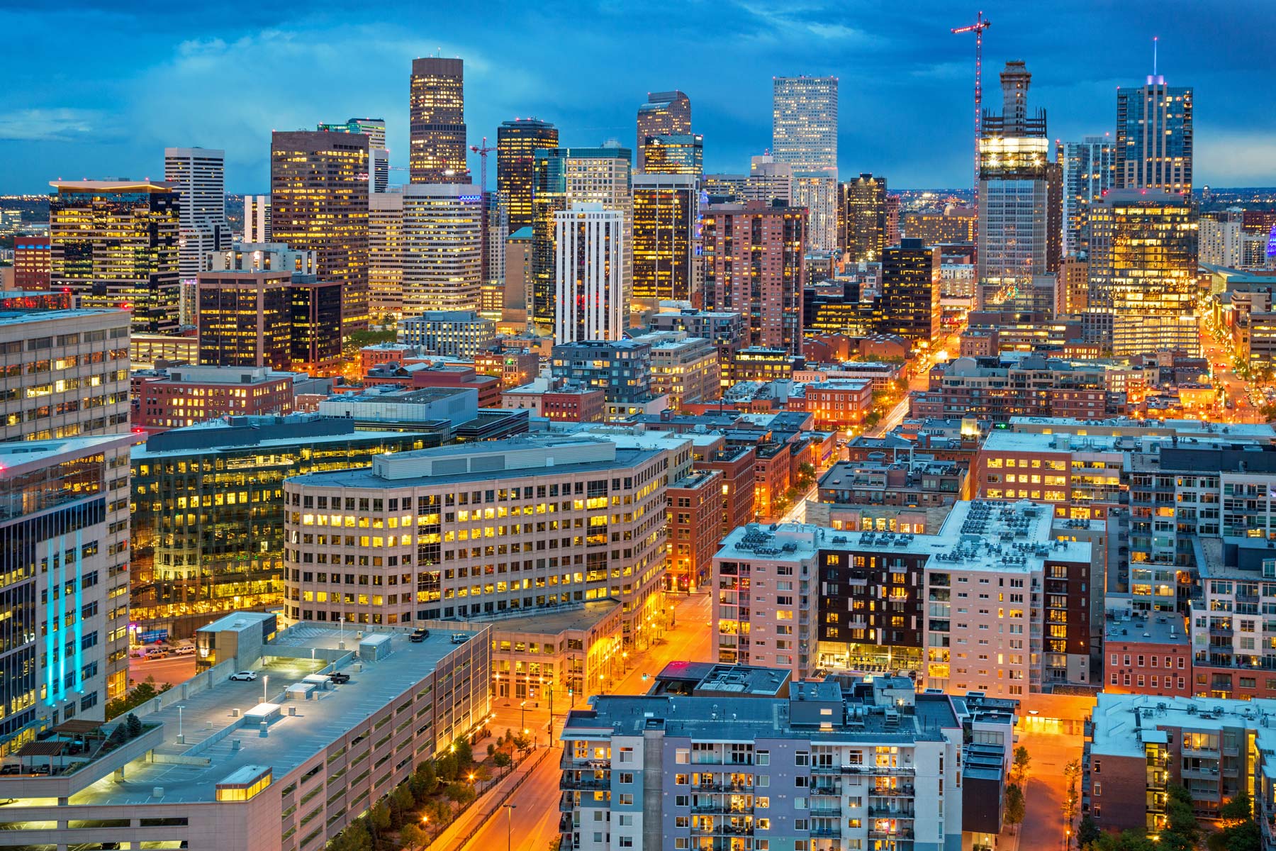 denver at night, living in colorado