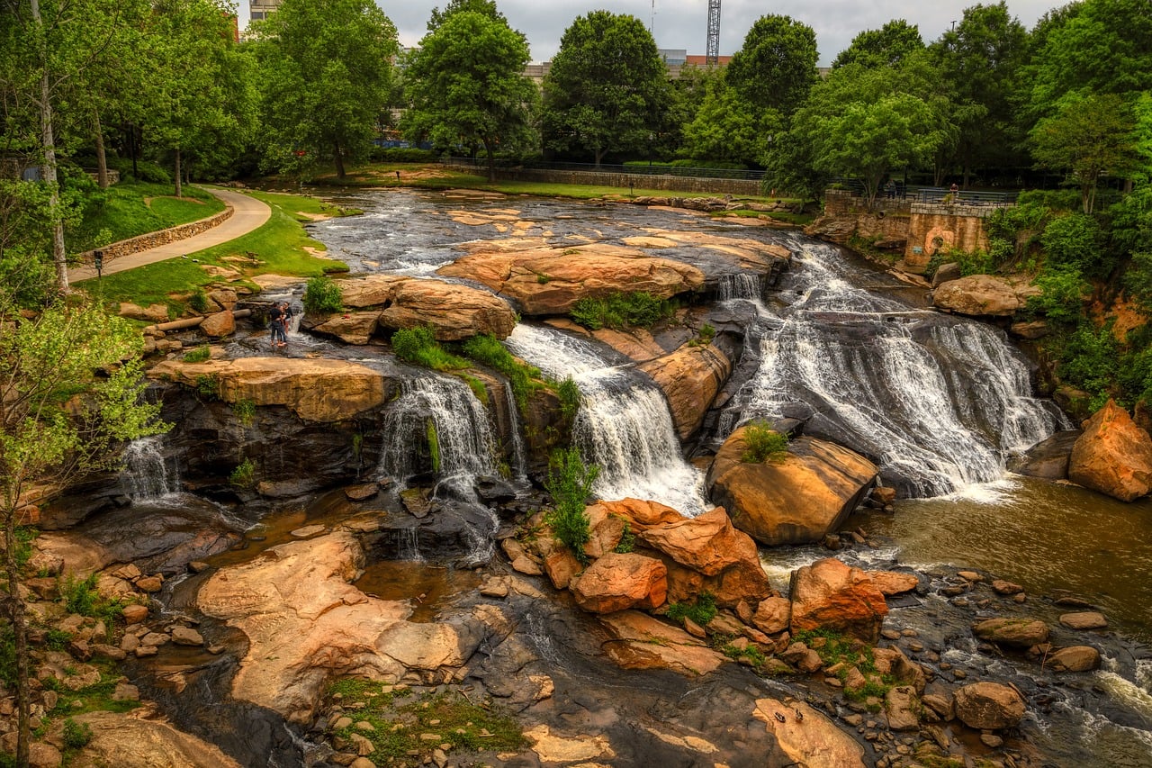 The Reedy River in Greenville, South Carolina
